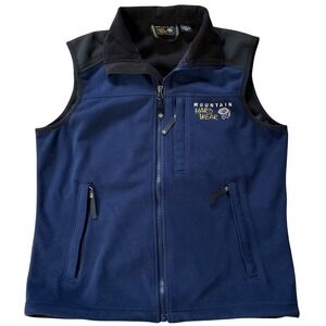 Mountain Hardwear Fleece Vest Navy Blue Black Windstopper Outdoor Hiking Mens S
